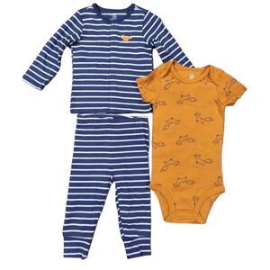 Carters Just One You Baby Boys Cute Fox 3-Piece Outfit, size 3-6 months